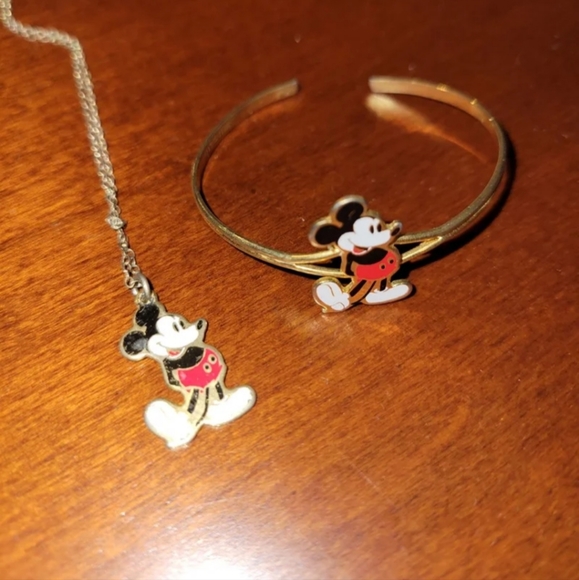 Vintage Mickey Mouse necklace and bracelet - Picture 1 of 4